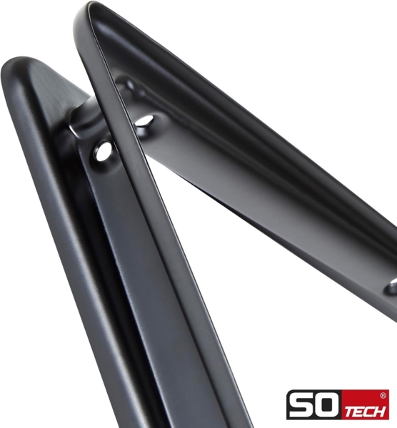 SO-TECH® Wandregalhalter Regalkonsole RK15 Regalwinkel Regalträger Wandkonsole, 2-tlg, Regalhalterung schwarz 121 x 83 mm, 2 Stück Bild 5