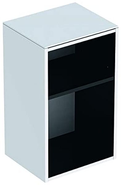 GEBERIT SMYLE SQUARE Badregal 36 cm breit, Weiß/Anthrazit, 2 Fächer