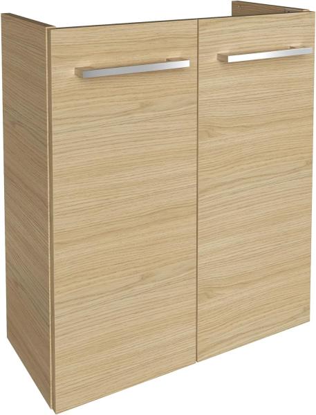 Fackelmann SBC B. STYLE Waschbeckenunterschrank 55 cm, Braun hell, 2 Türen