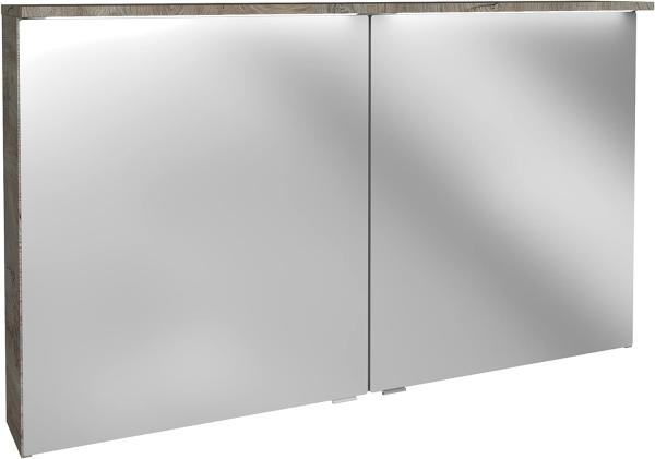 Fackelmann OXFORD LED Spiegelschrank 120 cm breit, Braun hell