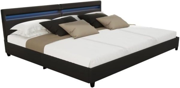 HOME DELUXE Familienbett mit Schubladen - 270 x 200 cm mit Matratze Schwarz