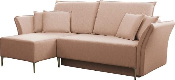 Ecksofa Mokoli (Farbe: Terra 10, Füße: Gold)