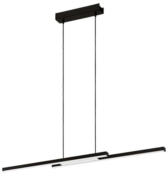 Eglo 900081 LED Hängeleuchte FRAIOLI-Z weiss schwarz L:105. 5 B:10 H:120cm dimmbar 2700-6500K mit Connect-Z Funktion