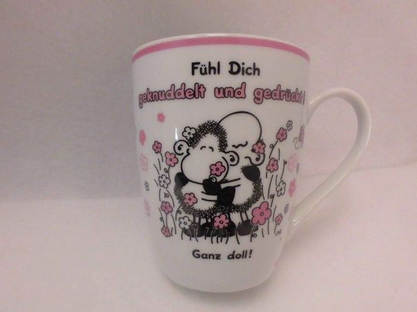 Sheepworld 59212 Lieblingstasse Fühl Dich geknuddelt und gedrückt! , Porzellan