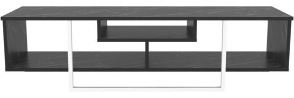 Hanah Home Stylish TV Stand, Black & White, 150 x 35.2 x 40 cm | 100% Melamine Coated Particle Board, 18 mm Thick | Modern Design for Living Room & Entertainment Spaces Bild 6