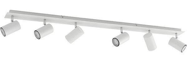 Lindby Deckenstrahler Joffrey, Metall, Weiß IP20, 6 x 10 W LED