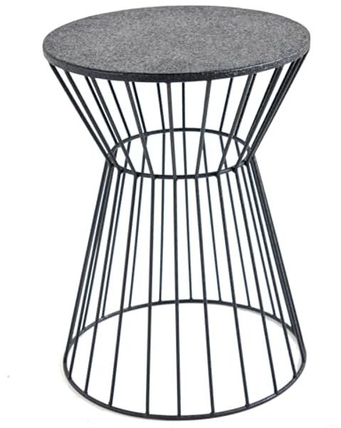 riess-ambiente Beistelltisch VARIATION 45cm schwarz (Einzelartikel, 1-St), Wohnzimmer · Metall · rund · handmade · Nachttisch · Modern Design