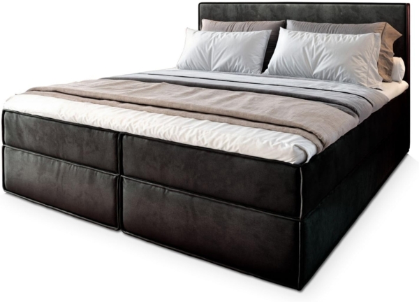 Masseno Boxbett PELLIO 160x200 cm mit Bonell Matratze und Topper