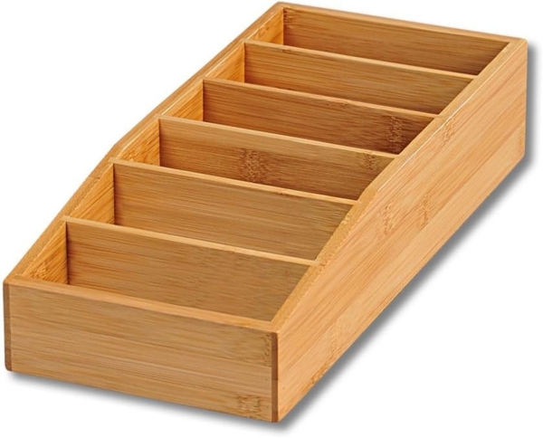 Aufbewahrungsbox, 6 Fächer - Bambus
