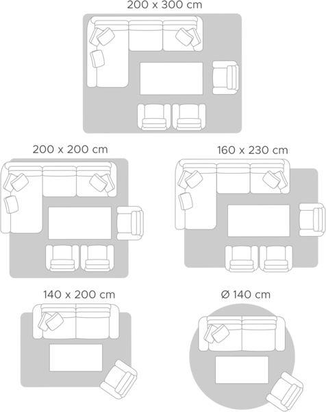 Teppich beige 50x80 cm Streifenmuster Kurzflor zweiseitig ALADAG Bild 3