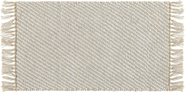 Teppich beige 50x80 cm Streifenmuster Kurzflor zweiseitig ALADAG Bild 4