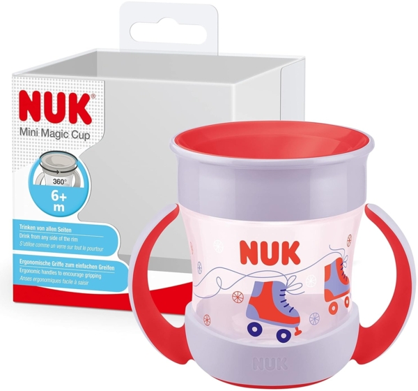 NUK Trinklernbecher NUK Mini Magic Cup – Rollschuhe Design, Auslaufsicher & robust, 1-tlg.