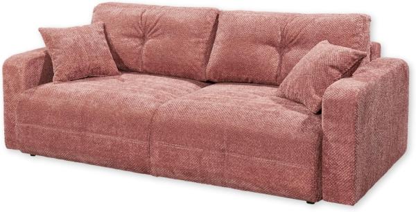 BULLET Bequemes Schlafsofa mit Bettkasten, Stoffbezug Koralle - Klappbares Sofa mit Schlaffunktion - 235 x 88 x 120 cm (B/H/T)