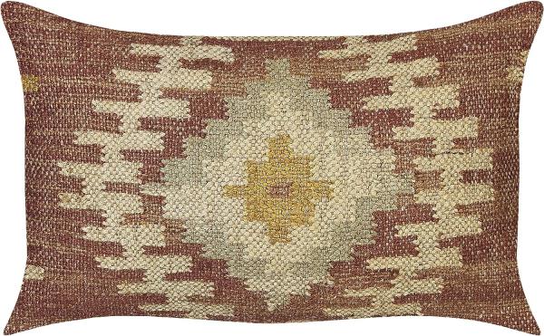 Dekokissen Geometrisches Muster BEEL Jute 30 x 50 cm Rot