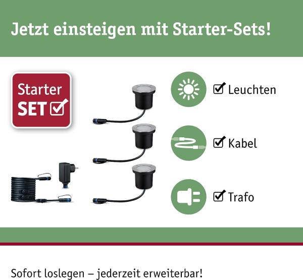 Paulmann No. 94275 Plug & Shine Basisset Bodeneinbauleuchte IP65 RGBW 24V ZigBee Bild 2