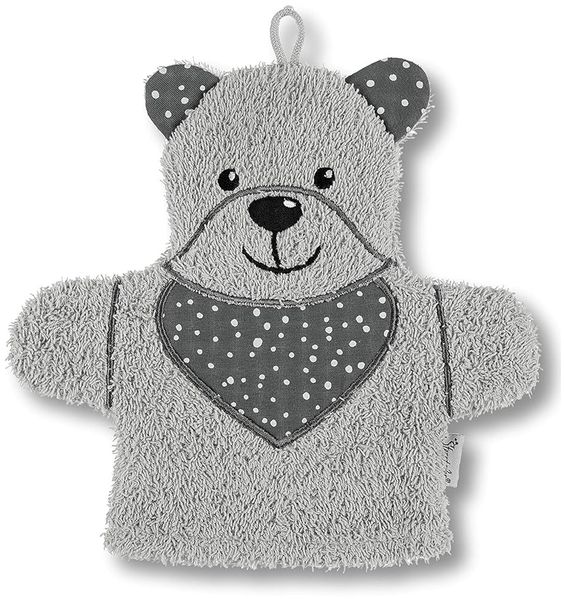 Sterntaler Spiel Waschhandschuh L Terry Bär grau