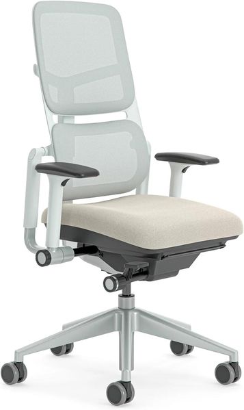 Steelcase Please Air Bürostuhl, Plastic, Hellbeige/Möwengrau, One size
