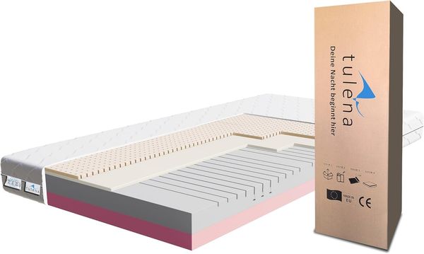 NOX Matratze 140x200 Komfortschaum Härtegrad H4 H5 Comfort Plus 20 cm hoch -30 Nächte Probeschlafen | Rollmatratze | Schaumstoff Matratze | Wendematratze | Antibakterieller Bezug | Liegegefühl hart