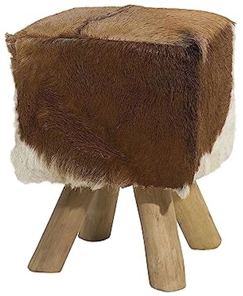 Hocker weiß / braun DALTON