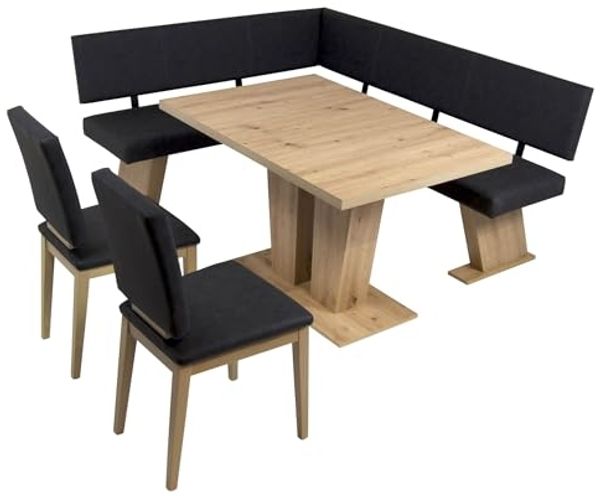 Eckbank Eckbankgruppe Essgruppe VERONA 150 x 181 cm Artisan Eiche