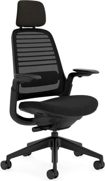 Steelcase Series 1 with headrest Bürostuhl, Plastic, Onyx Schwarz, 66 x 64 x 112