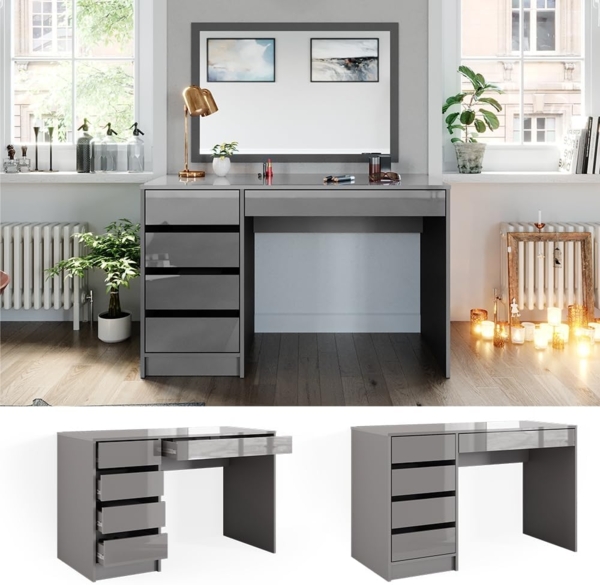 Schminktisch Sherry Grau 120 cm ohne Spiegel Vicco Bild 2