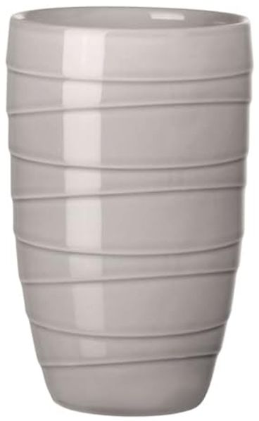 ASA Selection thermo Thermobecher Twisted, Kaffeebecher, Kaffee Becher, Tasse, Porzellan, Grau, 350 ml, 33715024
