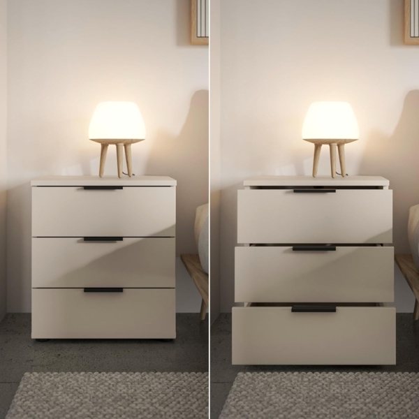 HBZ Kommode Linz Nachtkonsole, BxHxT 45x50x40cm (1 St), Breite 45cm,Lip-Griff, Melaminbeschichtung Bild 6