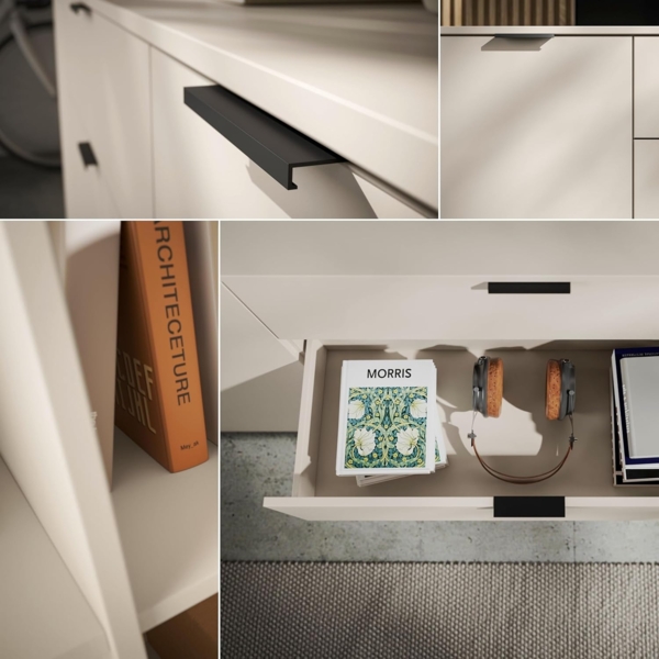 HBZ Kommode Linz Nachtkonsole, BxHxT 45x50x40cm (1 St), Breite 45cm,Lip-Griff, Melaminbeschichtung Bild 7