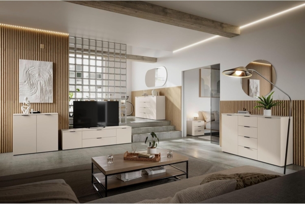 HBZ Kommode Linz Nachtkonsole, BxHxT 45x50x40cm (1 St), Breite 45cm,Lip-Griff, Melaminbeschichtung Bild 5