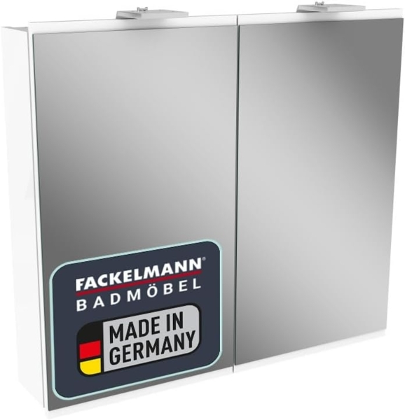 Fackelmann LIMA LED Spiegelschrank 80 cm, Weiß
