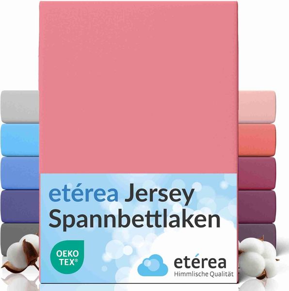 etérea Comfort Jersey Spannbettlaken Rosa 200x200 cm - 200x220 cm