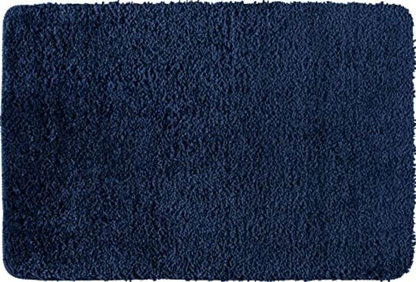 WENKO Badteppich Belize Marine Blue 60x90 cm, Mikrofaser