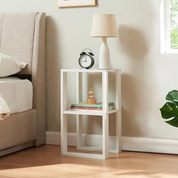 Beistelltisch Thyholm 55x30x30 cm Weiß [en. casa]