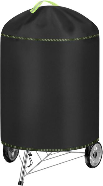 Kugelgrill Abdeckung, VDISRR Wetterfest Kugelgrill Abdeckhaube, 420D Oxford Holzkohlegrill Abdeckplane, Ø77x90 cm, wasserdicht, reißfest, UV, Schutz Grill vor Verblassen, Rost und Schimmel