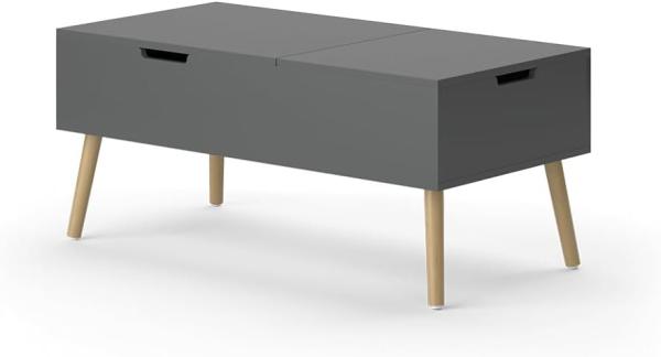 Vicco Couchtisch Riga Anthrazit 100 x 50 cm ausziehbar Wohnzimmer