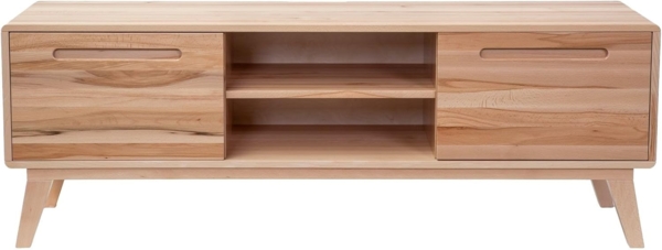 Medienschrank TV-Schrank Fernsehschrank mit 2 Türen aus Rotbuche V-90.51-12