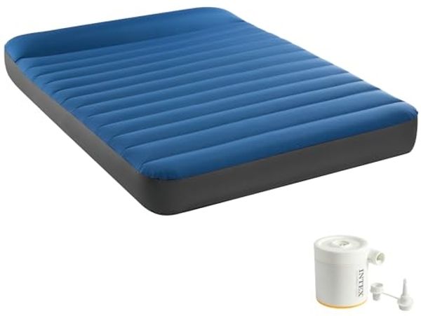 Intex Full Dura-Beam Premaire Campingmatratze mit USB150, aufgeblasene Größe: 1,37x1,91 m x 22 cm (64012)