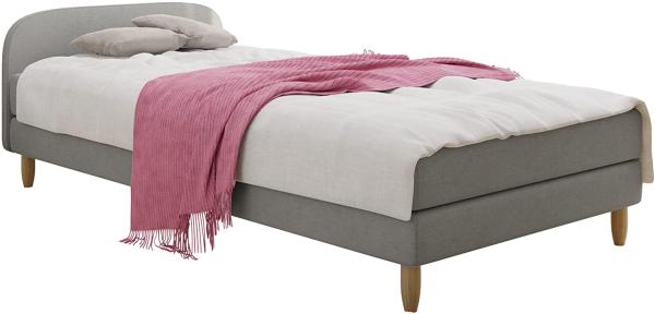 Mirjan24 Boxspringbett Moliss II, Grau, 120x200 cm