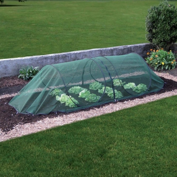 Pflanztunnel aus grünem Netzmaterial, Gartentunnel, Vogelschutznetz