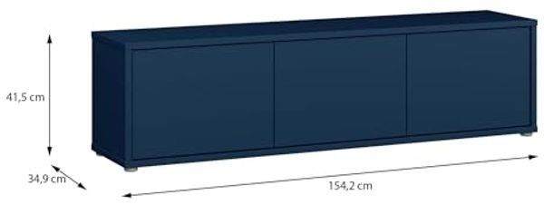 FORTE Lowboard Alice Springs, TV-Board, viel Stauraum, große Türen zum Aufklappen, B/H/T 154,2/41,5/34,9 cm Klapptüren Bild 6