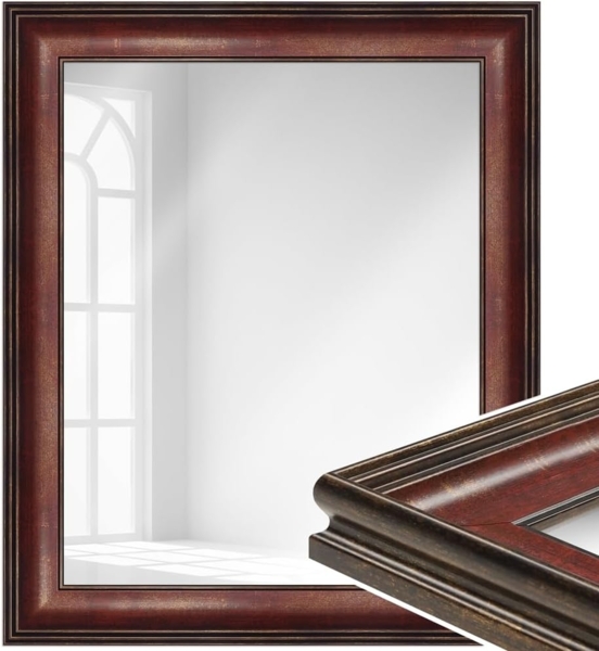 WANDStyle Wandspiegel H235 aus Kunststoff in Rot 60 x 110 cm im Stil Klassisch