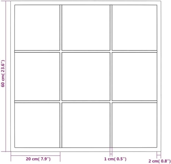 vidaXL Wandspiegel, Metall schwarz, 60x60 cm Bild 6