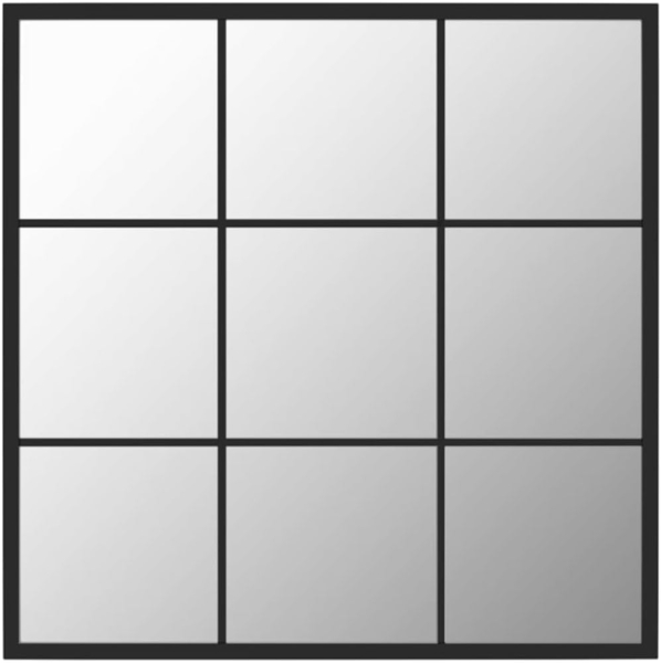 vidaXL Wandspiegel, Metall schwarz, 60x60 cm Bild 2
