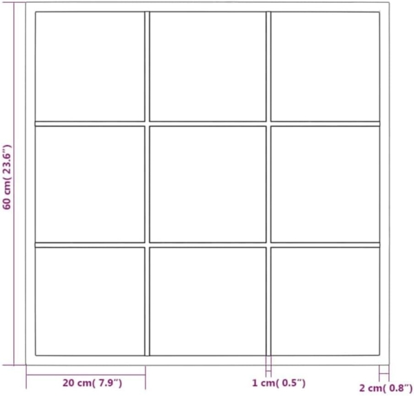 vidaXL Wandspiegel, Metall schwarz, 60x60 cm Bild 7