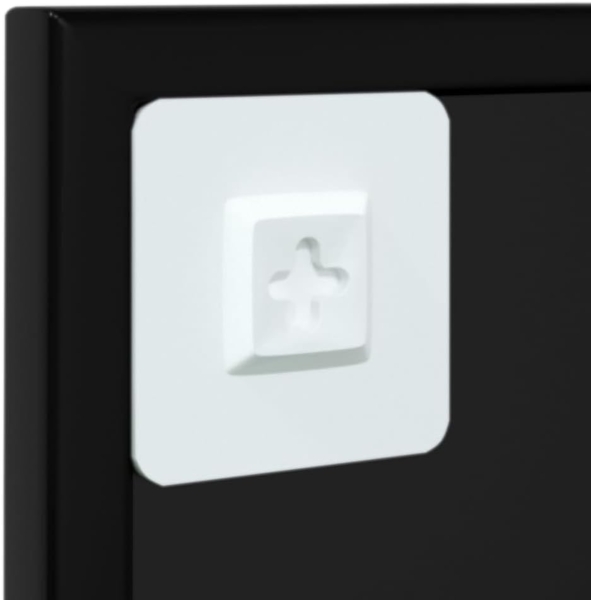 vidaXL Wandspiegel, Metall schwarz, 60x60 cm Bild 5