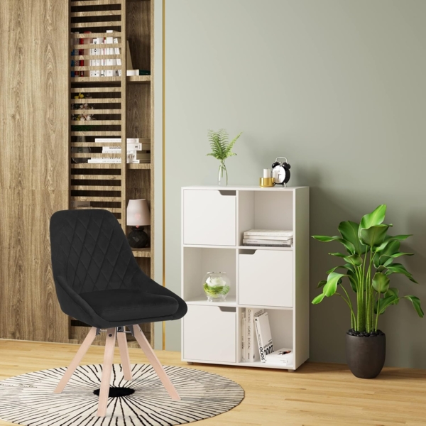 Woltu Esszimmerstuhl (2 St), Küchenstuhl drehbar, Beine aus Buchenholz Bild 5