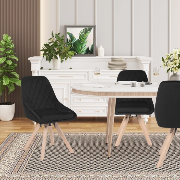 Woltu Esszimmerstuhl (2 St), Küchenstuhl drehbar, Beine aus Buchenholz Bild 2