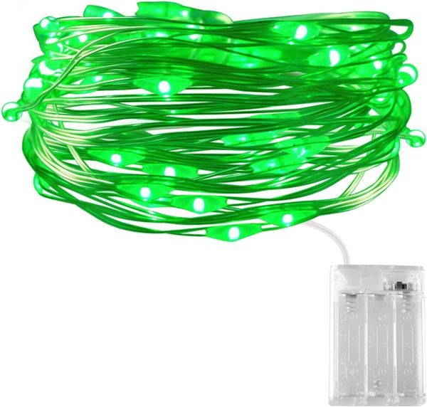 Dalugo Lichterkette Grün, 3m 30 LED Lichterkette Batterie für Weihnachten, Schlafzimmer, Party, Hochzeit