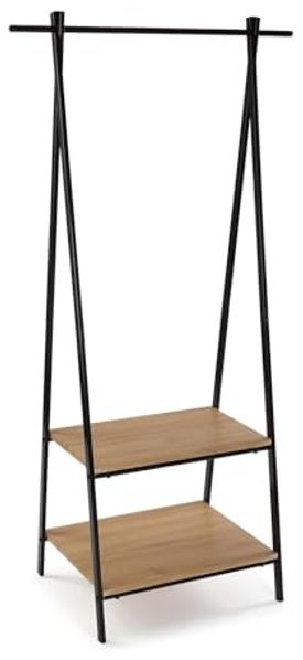 Versa Lasai Garderobe im Industriestil, Maße (H x L x B) 150,0 x 45,0 x 75,0 cm, Schwarz